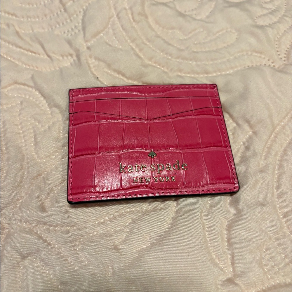Kate Spade Croc Embossed Card Case